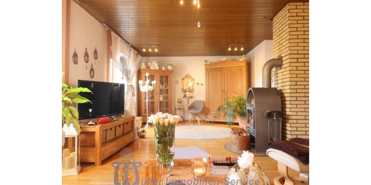 Wohnzimmer mit Kaminofen